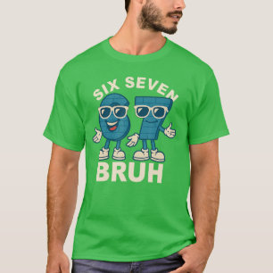 面白いSix Seven Bruh Brainrot Memeギフト メンズ Tシャツ