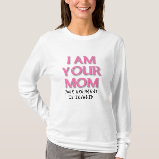 面白いTシャツ ママの主張は無効 Tシャツ (正面)