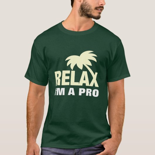 面白いTシャツ - リラックス プロです Tシャツ (正面)