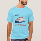 面白いTシャツ - ルールその1:船から落ちないで Tシャツ (正面)
