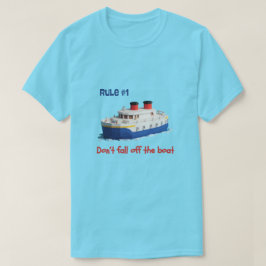 面白いTシャツ - ルールその1:船から落ちないで Tシャツ