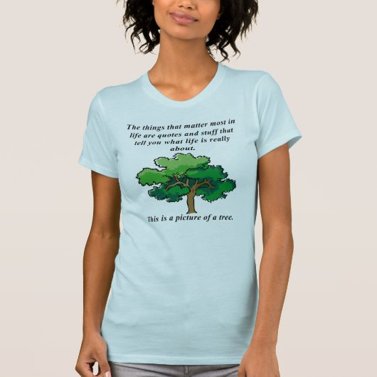 面白いTシャツ 人生の引用 Tシャツ (正面)