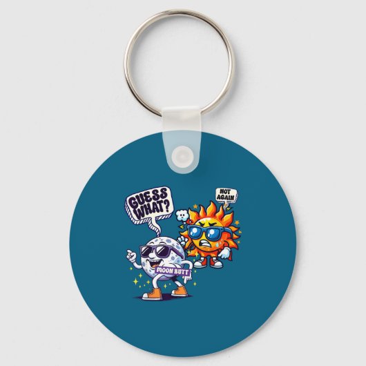 面白いTシャツ 何月お尻 皆既日食 キーホルダー (正面)