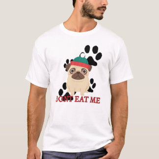 面白いTシャツ 犬に食べられないでTシャツ Tシャツ
