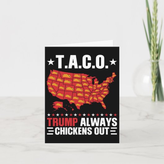 面白いT.a.c.o トランプはいつも臆病者TacoアメリカM カード (正面)