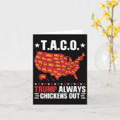 面白いT.a.c.o トランプはいつも臆病者TacoアメリカM カード (黄色い花)