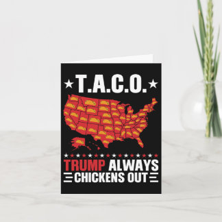 面白いT.a.c.o トランプはいつも臆病者TacoアメリカM カード