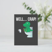 面白いT-Rexの腕 小さな恐竜 ユーモア ポストカード (スタンド正面)