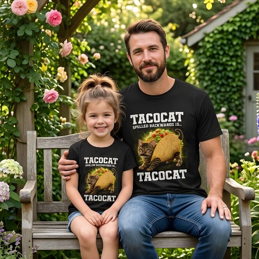 面白いTacoCat スペリング逆転ローバー Tシャツ