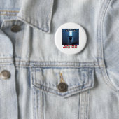 面白いUFO誘拐で地球を再び偉大にTシャツ 缶バッジ (インサイチュ)