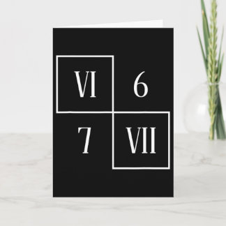 面白いVi Vii 6 7 ミーム ローマ数字 数学 六 七 カード
