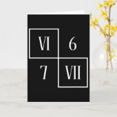 面白いVi Vii 6 7 ミーム ローマ数字 数学 六 七 カード (黄色い花)