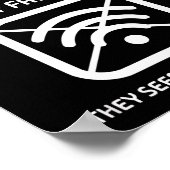 面白いWi-Fiがダウンした名言コンピュータオタクギフト ポスター (角)