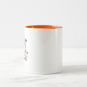 面白いWiFiとカフェインの名言コーヒーマグ ツートーンマグカップ (中央)