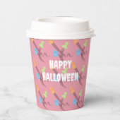 面白おもしろいいハロウィーンの幽霊。カスタマイズ。 紙コップ (裏面)