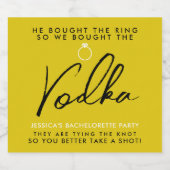 面白くておしゃれな花嫁の最後の夜 リキュールボトルラベル (シングルラベル)