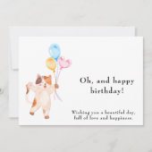 面白くてかわいい誕生日カード 招待状 (正面)