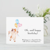 面白くてかわいい誕生日カード 招待状 (スタンド正面)