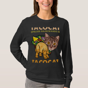 面白くてかわいい「Tacocat」後ろ向きに綴ったタコキャット G Tシャツ