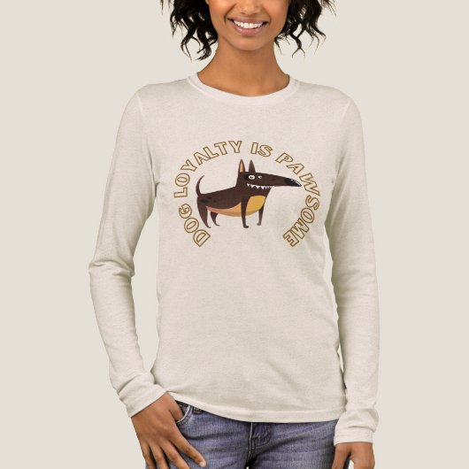 面白くて忠実な犬Tシャツ トライブレンドＴシャツ (正面)