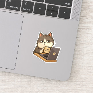 面白くない猫ステッカー シール