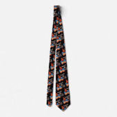 面白くない雄鶏と雄牛の組み合わせの腕が凝視 ネクタイ (裏面)