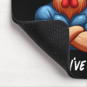 面白くない雄鶏と雄牛の組み合わせの腕が凝視 マウスパッド (コーナー)