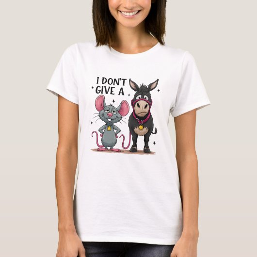 面白くない ネズミとロバ Tシャツ (正面)