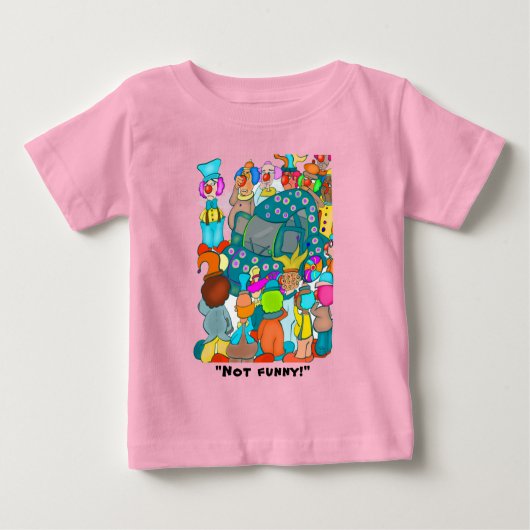 面白くない！赤ちゃん女の子のTシャツ ベビーTシャツ (正面)