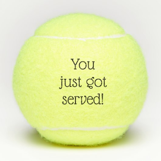 面白さをあなたに直撃！カスタムユーモア テニスボール (正面)