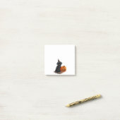 面白パーソナライズされたいハロウィーン猫カボチャ漫画 ポストイット (デスク上)