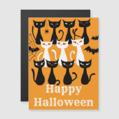 面白不気味いハロウィン猫の磁気カード (正面/裏面)