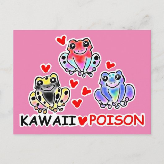 面白?　ヤドクガエルちゃん  ポストカード (正面)