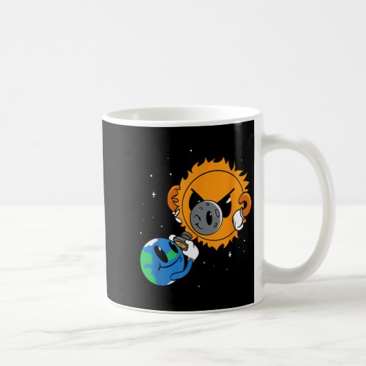面白Tシャツ 太陽の皆既日食 コーヒーマグカップ (右)