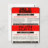 面積51警告分 ポストカード (正面/裏面)