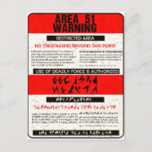 面積51警告分 ポストカード (正面)