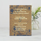 革およびレースの結婚式招待状 招待状 (スタンド正面)