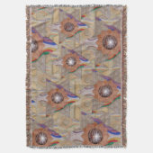 革とスエードブランケットの'Star of David' スローブランケット (正面縦)