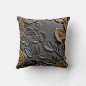 革とバラ3dルック装飾枕 クッション (裏面)