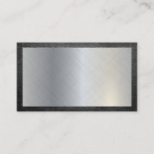 革とメタリックの背景 |お洒落 | 名刺 (裏面)