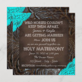 革とレース結婚ズ 招待状 (正面/裏面)