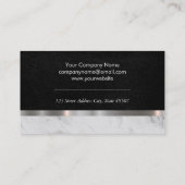 革と大理石と金属トリム 名刺 (裏面)