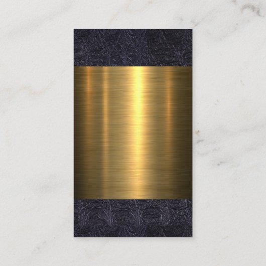 革と金ゴールドメタリック 名刺 (裏面)