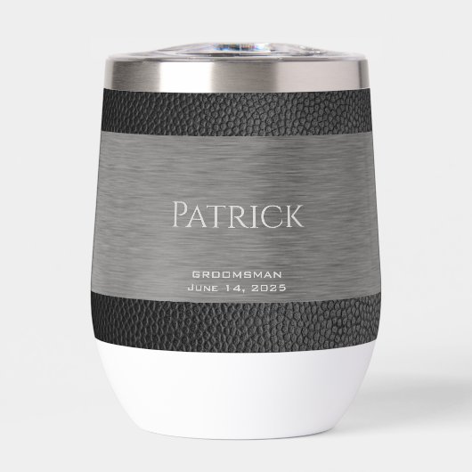 革と金属のプリント モノグラムの (正面)