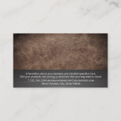 革と金属 | 金ゴールドエンボス建物 名刺 (裏面)