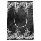 革に結婚白のレース ミディアムペーパーバッグ (裏面)