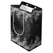 革に結婚白のレース ミディアムペーパーバッグ (裏面アングル)