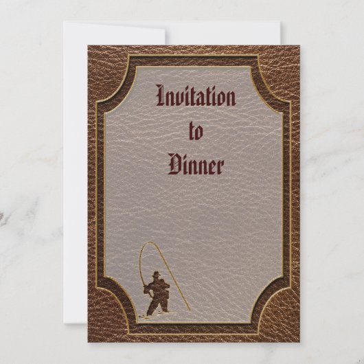 革のような漁師 招待状 (正面)