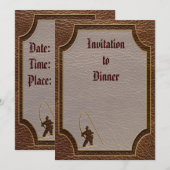 革のような漁師 招待状 (正面/裏面)