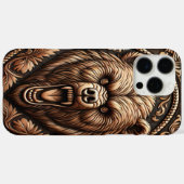 革のような見た目のクマ怒ヘッド Case-Mate iPhoneケース (裏面 (横))